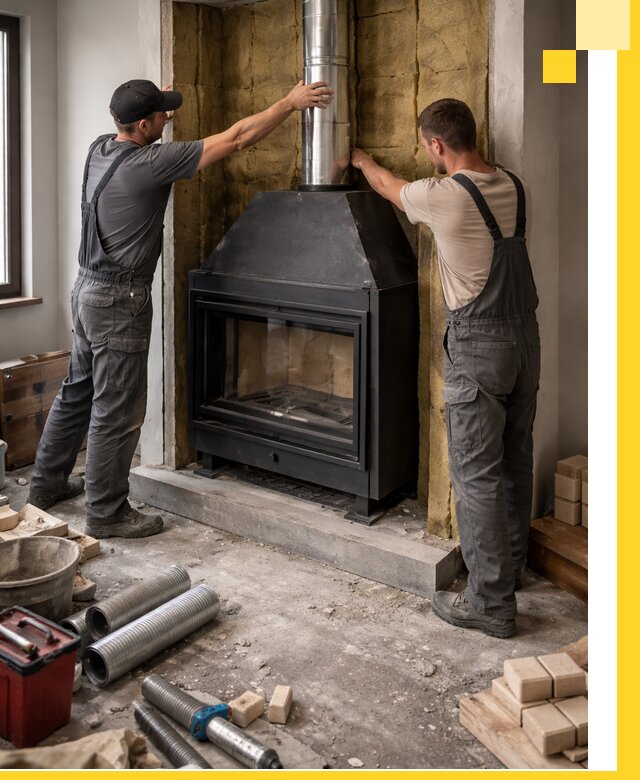 Изготовление и монтаж закрытых каминов в Дзержинске под ключ