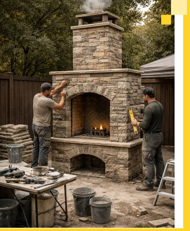 Проектирование и установка уличных каминов в Дзержинске