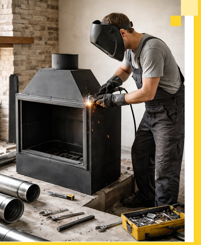 Продажа и установка металлических каминов в Дзержинске под ключ