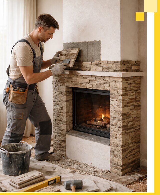 Изготовление и монтаж каминов для дома под ключ в Дзержинске