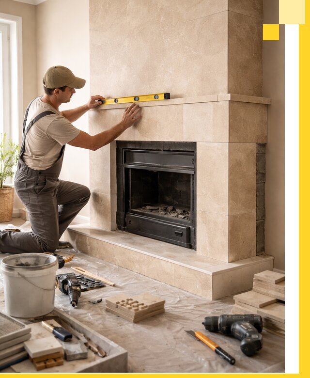 Установка и монтаж каминов в частном доме под ключ в Дзержинске