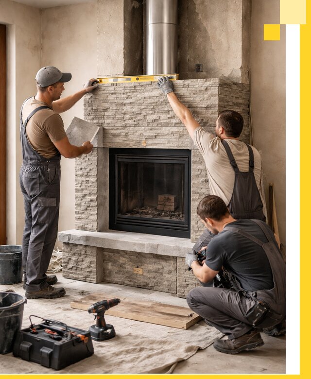 Профессиональный монтаж каминов под ключ в Дзержинске для дома