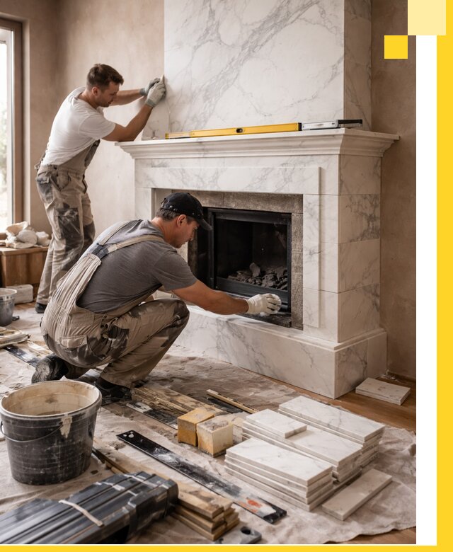 Отделка каминов в Дзержинске качественные облицовочные работы