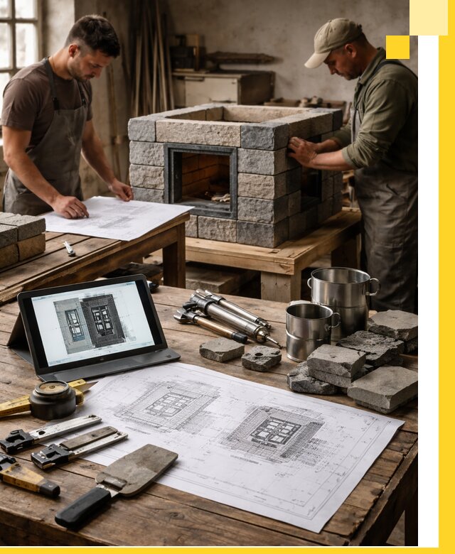 Разработка проектов печей с согласованием и монтажом в Дзержинске