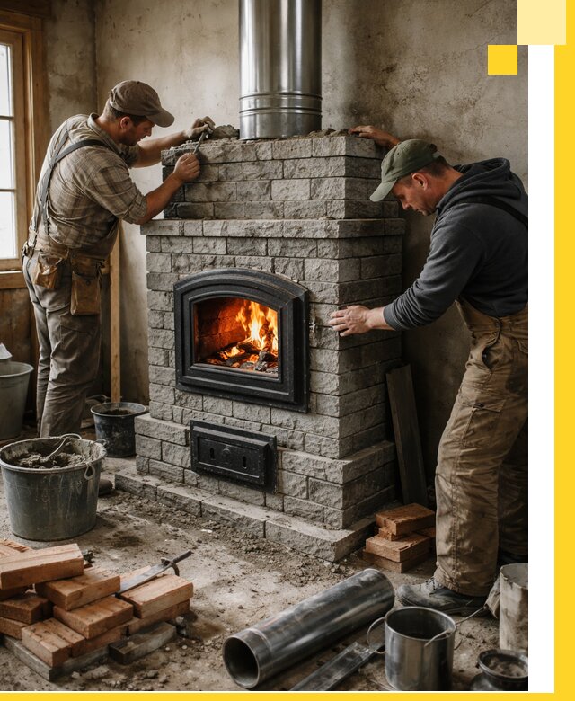 Производство, поставка и монтаж дровяных печей в Дзержинске