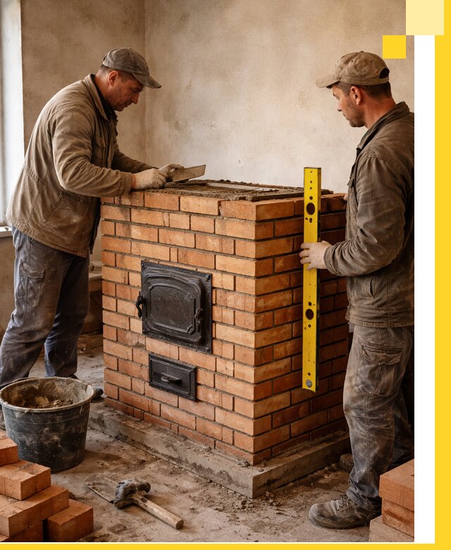 Отопительные печи под ключ в Дзержинске, установка и сборка