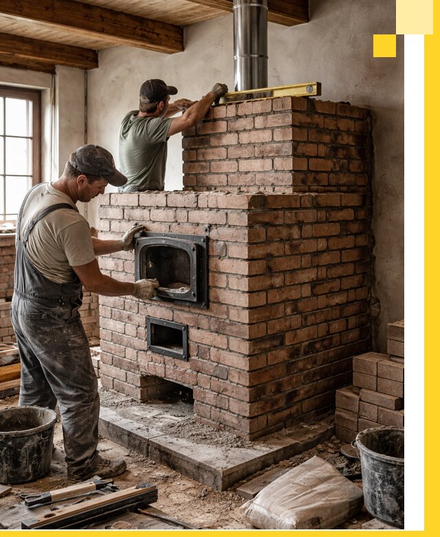 Печи для загородного дома под ключ в Дзержинске — монтаж и сервис