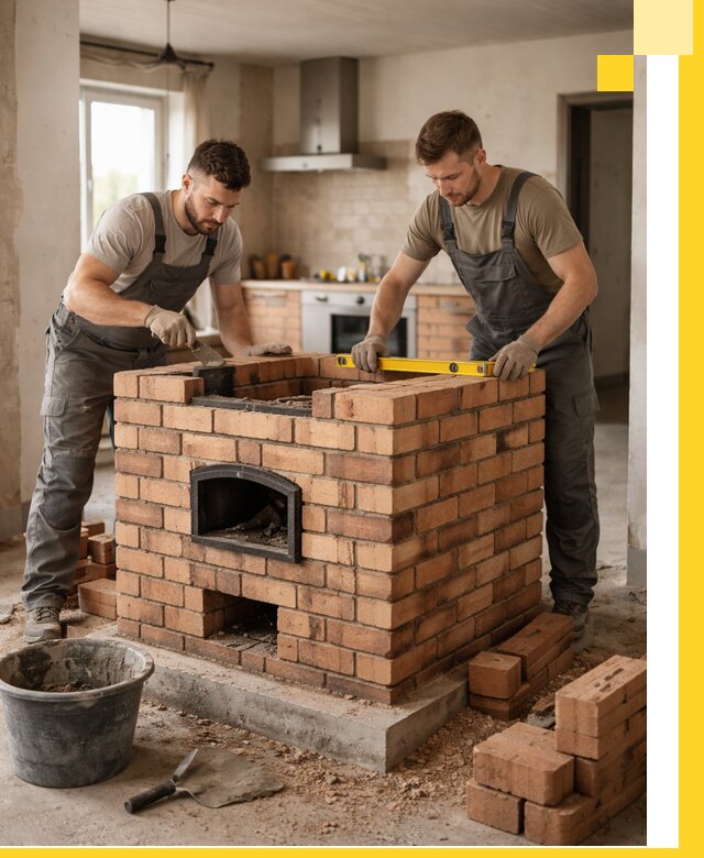 Установка и монтаж печей в частном доме в Дзержинске под ключ