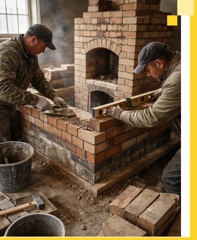 Изготовление и монтаж печей и каминов из кирпича в Дзержинске