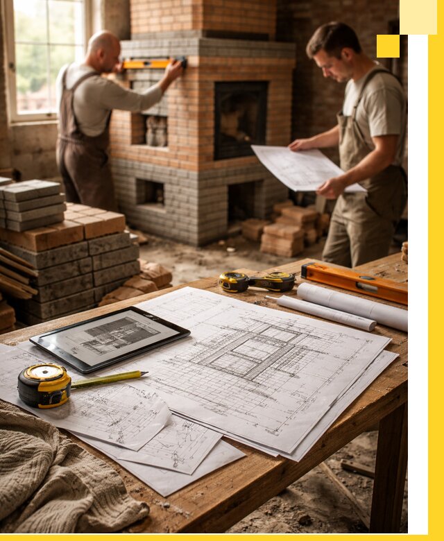 Проекты печей и каминов с индивидуальным дизайном в Дзержинске