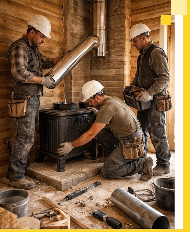 Профессиональный монтаж банных печей и дымоходов в Дзержинске