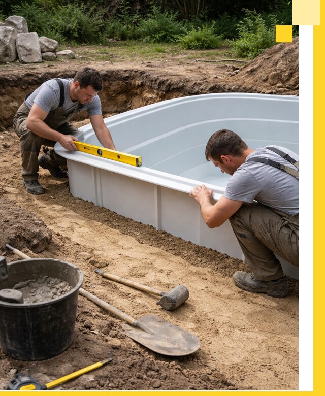 Производство и установка пластиковых бассейнов в Дзержинске под ключ