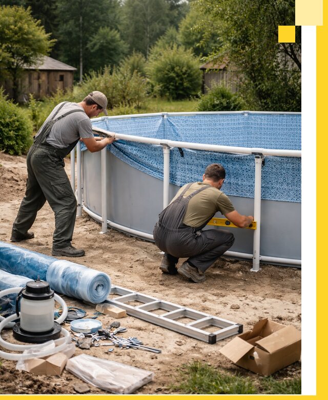 Установка и монтаж каркасных бассейнов в Дзержинске под ключ