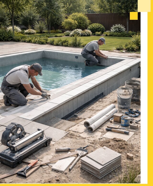 Строительство открытых бассейнов под ключ в Дзержинске профессионально