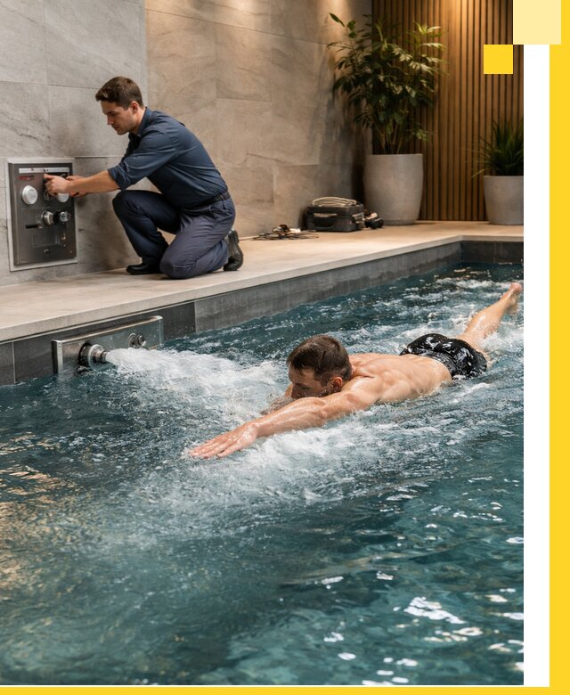 Проектирование и монтаж бассейнов с противотоком в Дзержинске