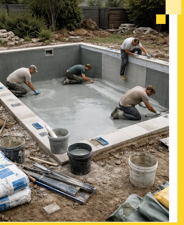 Изготовление и монтаж чаши бассейна под ключ в Дзержинске