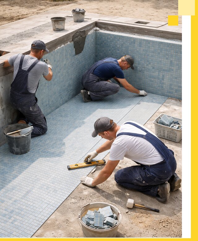 Укладка и установка плитки для бассейнов под ключ в Дзержинске