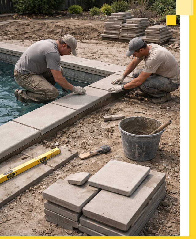 Установка и изготовление копингового камня для бассейнов в Дзержинске