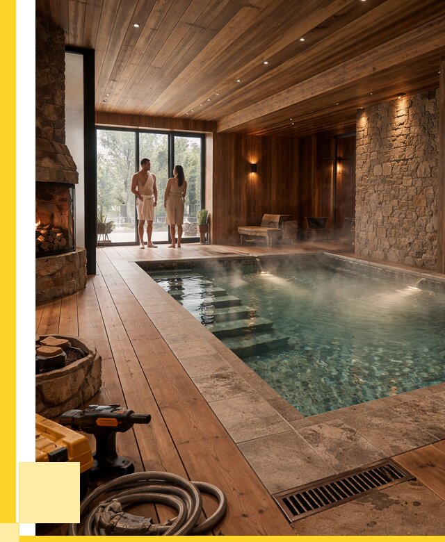 Проекты бань с бассейном под ключ в Дзержинске от 76253 р., ЭриданДзр