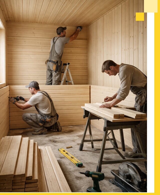 Обшивка саун в Дзержинске из натуральной древесины под ключ