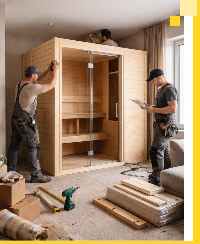 Установка и благоустройство саун в квартире в Дзержинске