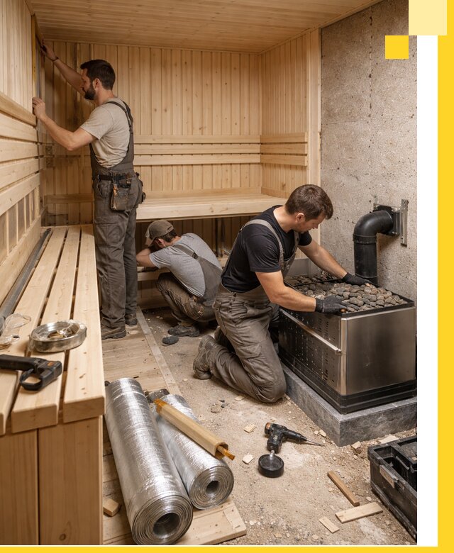 Индивидуальные сауны на заказ в Дзержинске под ключ, проект и монтаж