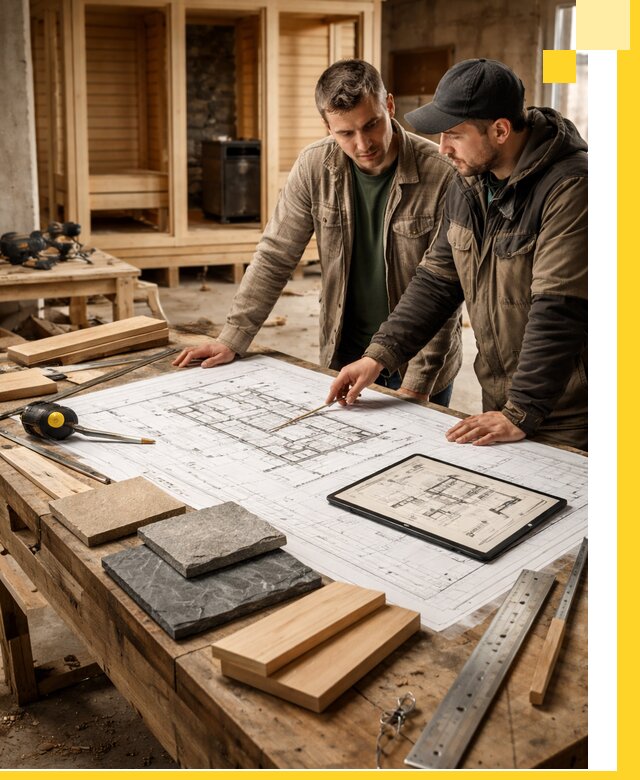 Проекты бань под ключ и планы строительства в Дзержинске