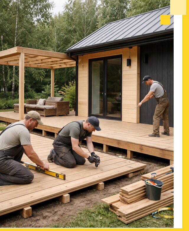 Строительство бань с террасой и бассейном под ключ в Дзержинске