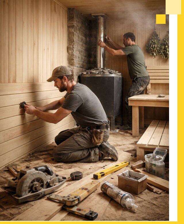 Полное строительство и оснащение парных под ключ в Дзержинске