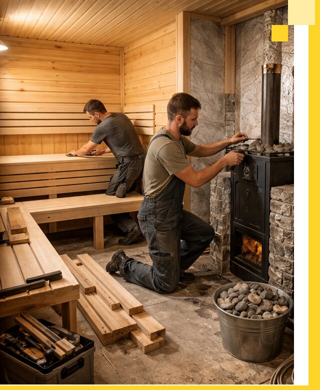 Дизайн и строительство интерьеров бань под ключ в Дзержинске