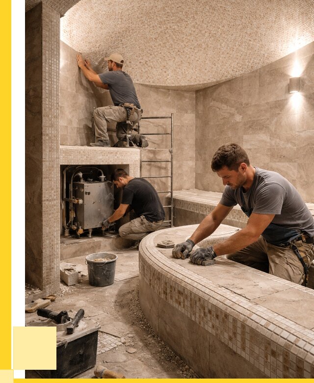 Монтаж хамамов под ключ в Дзержинске от 254175 р. ЭриданДзр