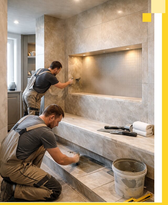 Профессиональное строительство хамама в квартире в Дзержинске