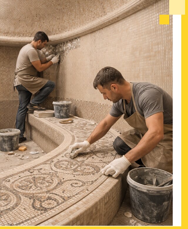 Плитка для хамама в Дзержинске, укладка, подбор и поставка