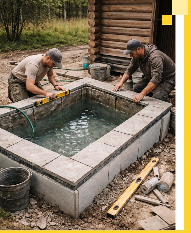 Изготовление и установка холодных купелей под ключ в Дзержинске